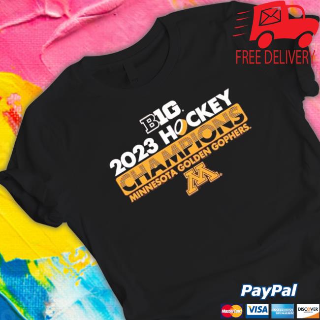 Men’S Blue 84 Maroon Minnesota Golden Gophers 2023 Big Ten Men’S Hockey Regular Season Champions Shirt